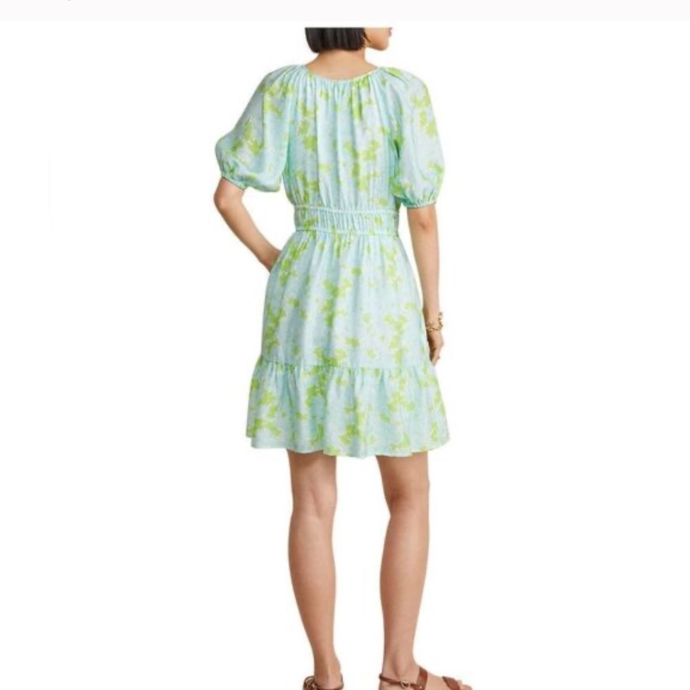 Vineyard Vines spring floral puff sleeve mini dress M - Picture 3 of 13